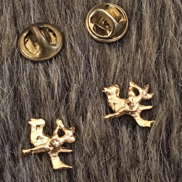 Set of two Ballou mid century blue bird Tac pins - Picture 6 of 9